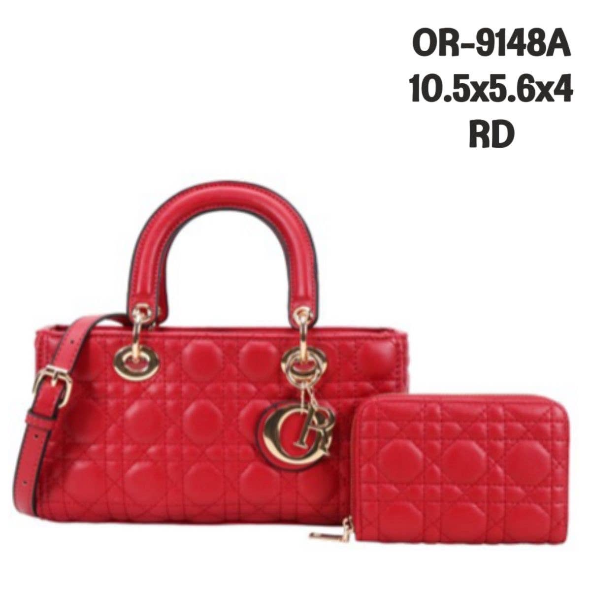 Luxe Quilted Sky Tote/crossbodySet