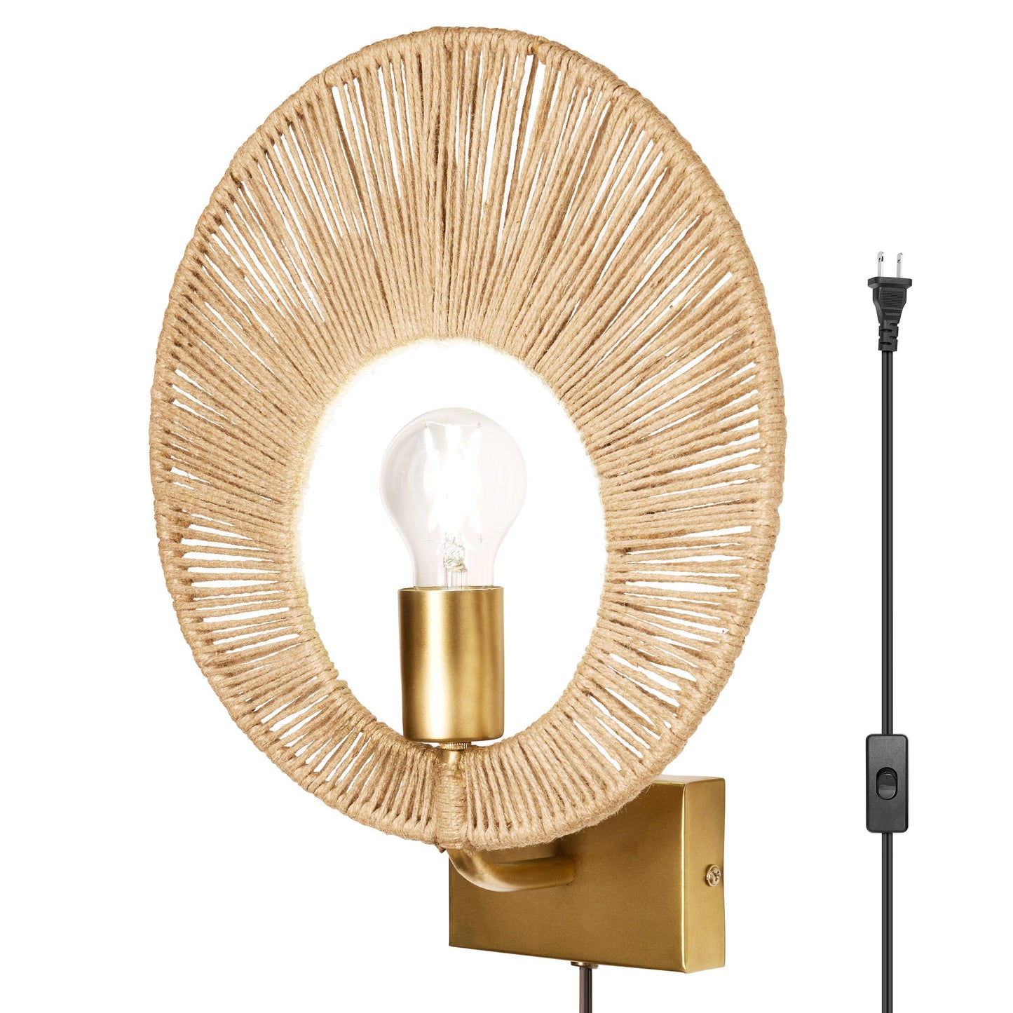 15"H Cass Modern Indoor Plug In Wall Sconce