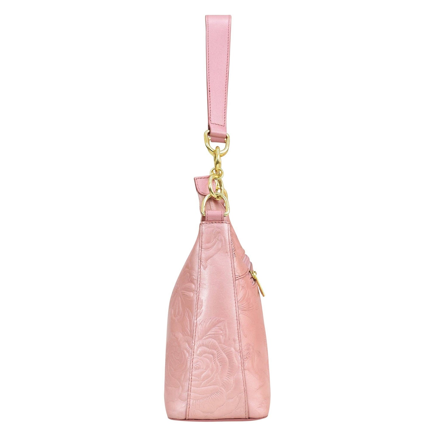 Anuschka Hobo With Chain Strap - 707 Pink