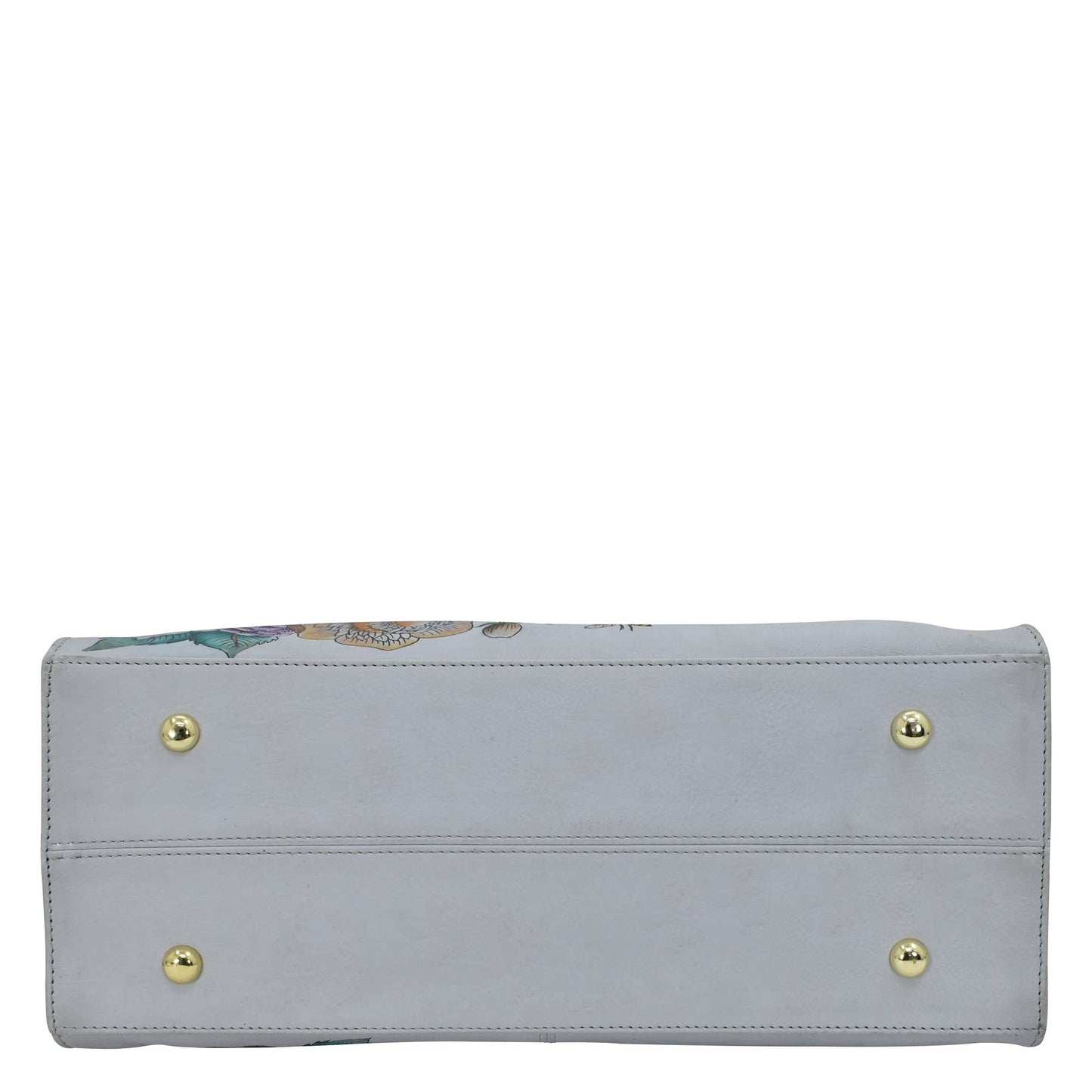 Anuschka Hand-Painted Leather Medium Satchel - 697 with floral design