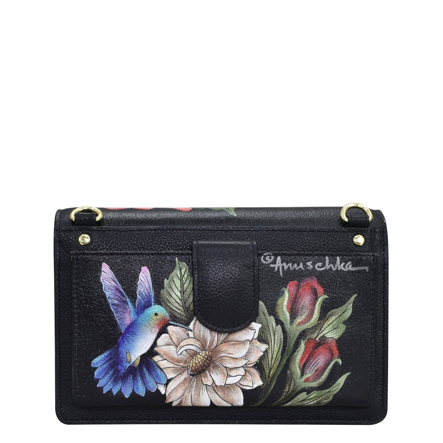 Anuschka 4 in 1 Organizer Crossbody - 711 with Hummingbirds