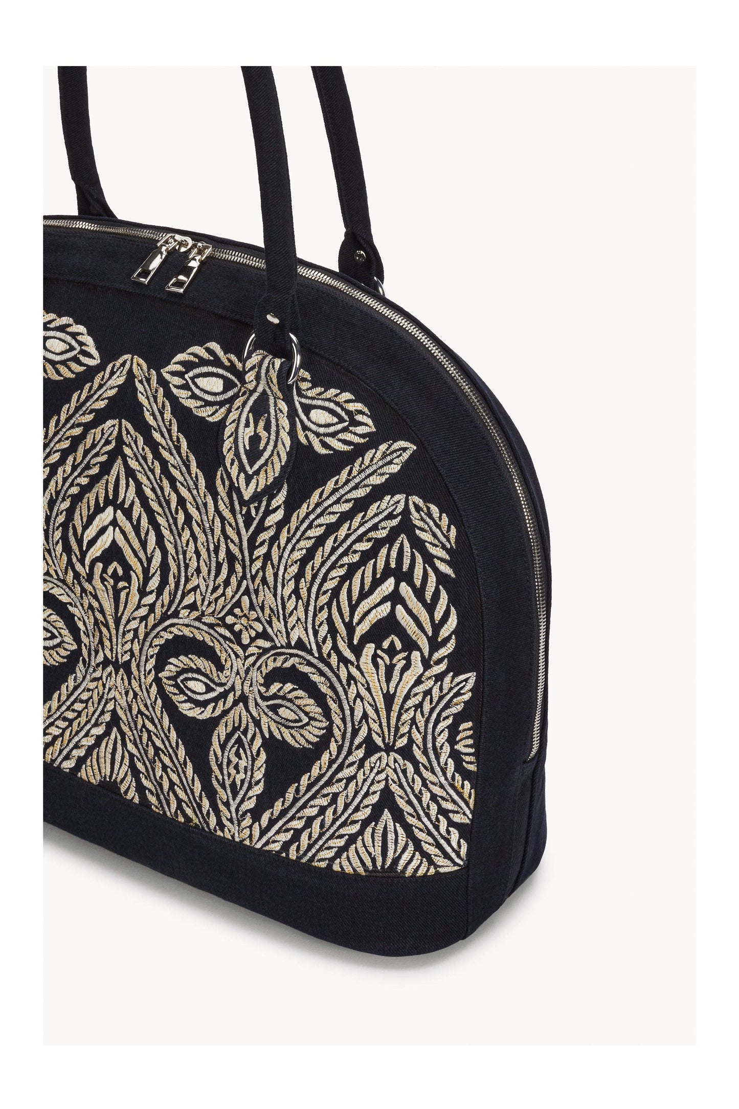 Mini Queen Marrakesh Embroidery Bag Black Denim