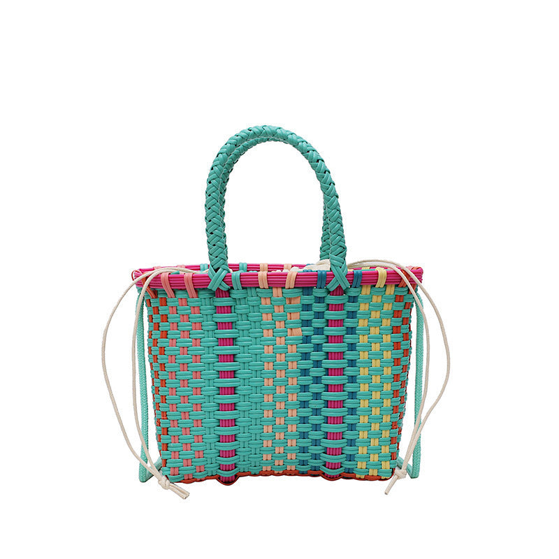 "Hand-woven Hit"  Color weaved handbag