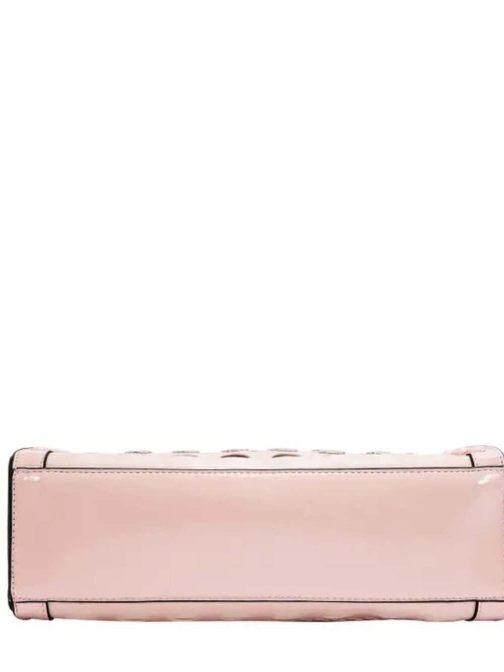 White Silver Pop Stud Satchel Bag