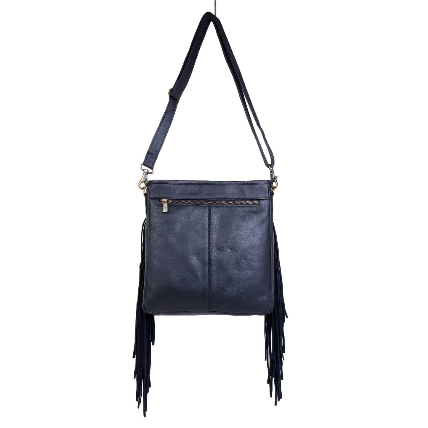 Frontier Fringe Leather & Cowhide Crossbody Bag