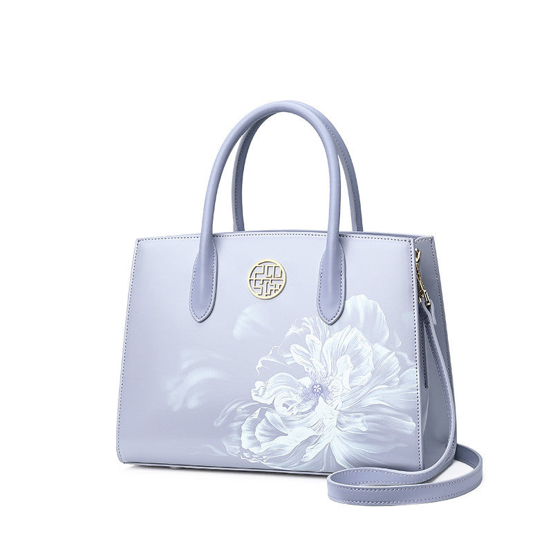 Asian Artwork Satchel Handbag High End Designer
