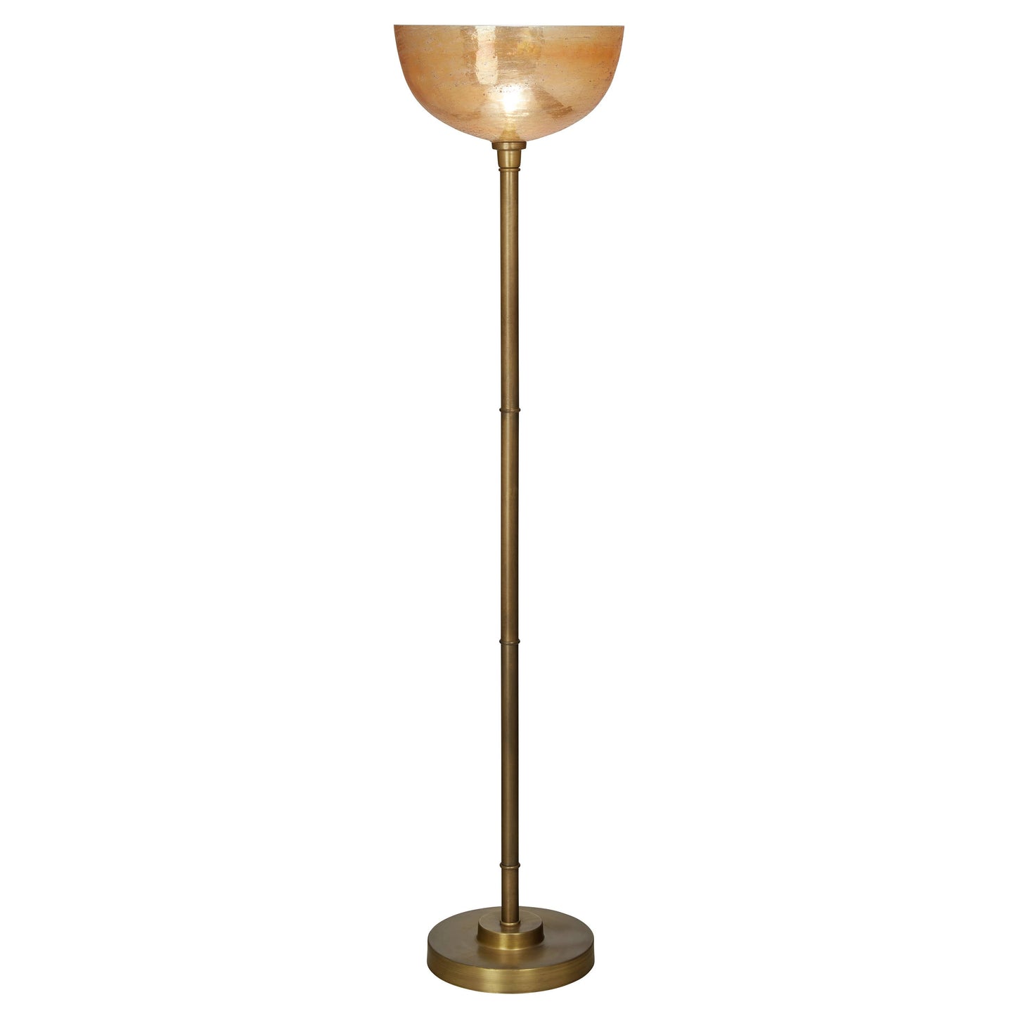 65.75"H Angie Glass and Metal Floor Lamp