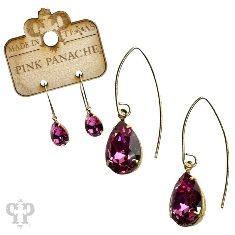 Austrian crystal pear drop earring