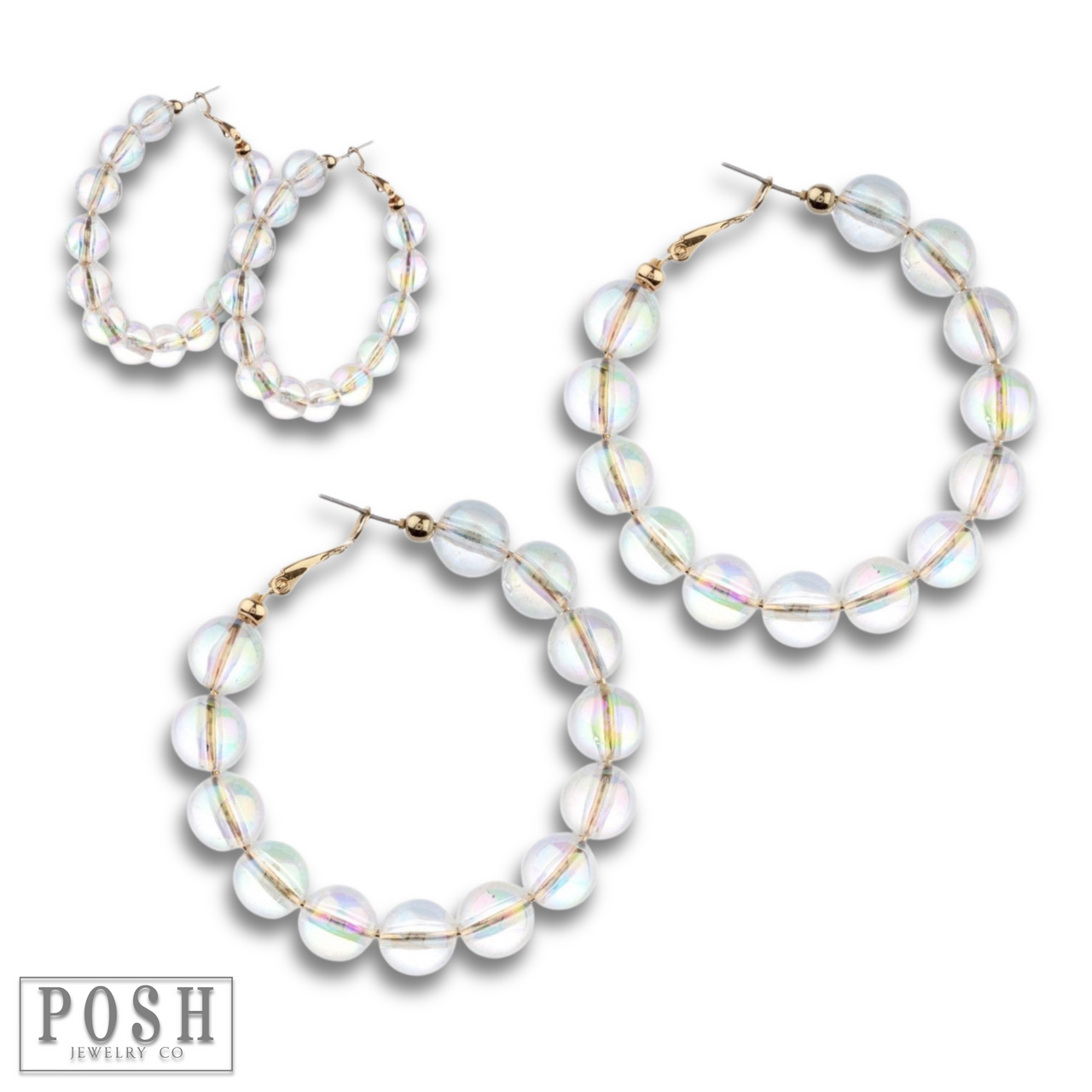 Bead hoop earring - LC