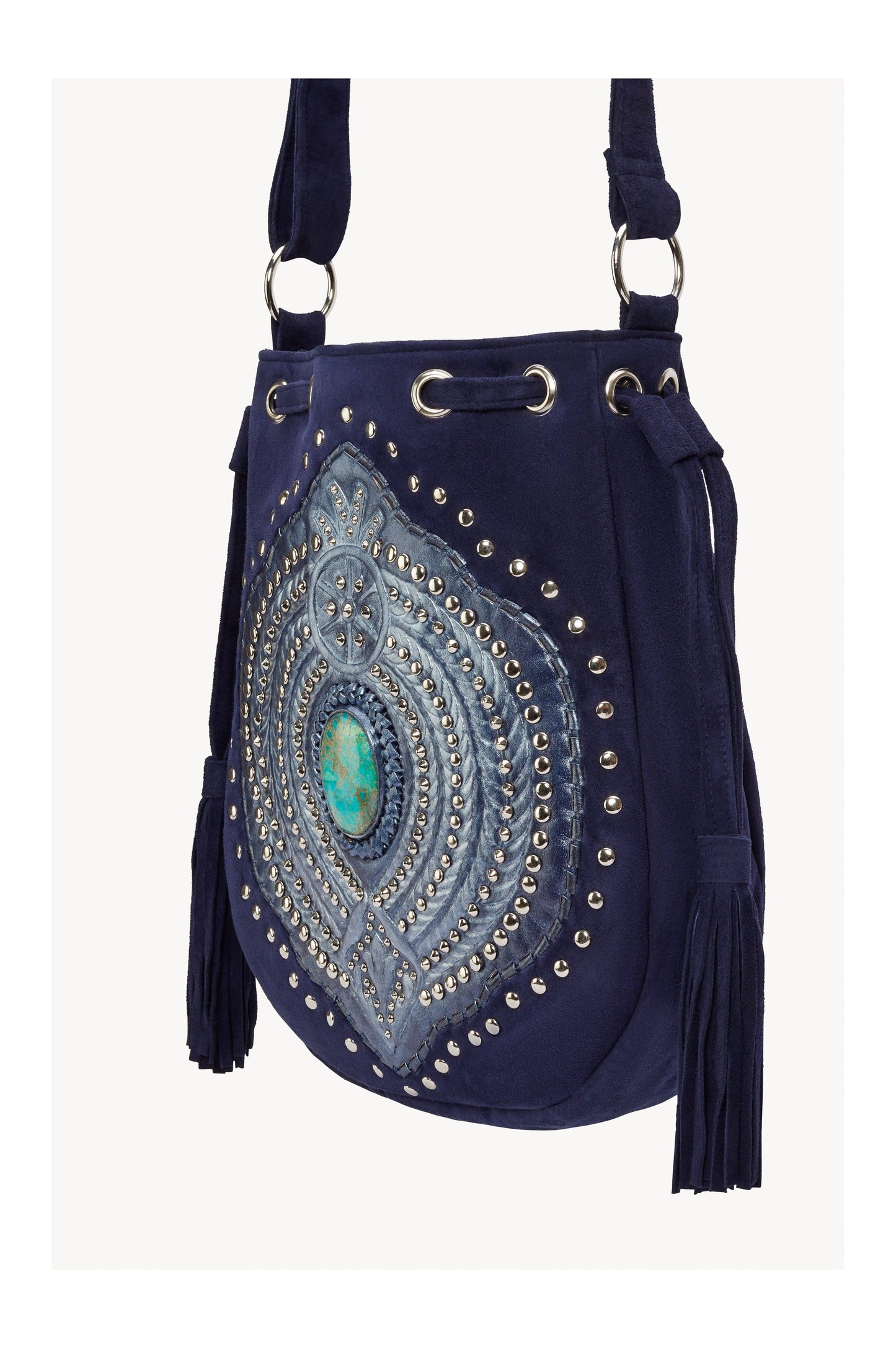 Marrakesh Pouch Bag Metallic Navy/Silver