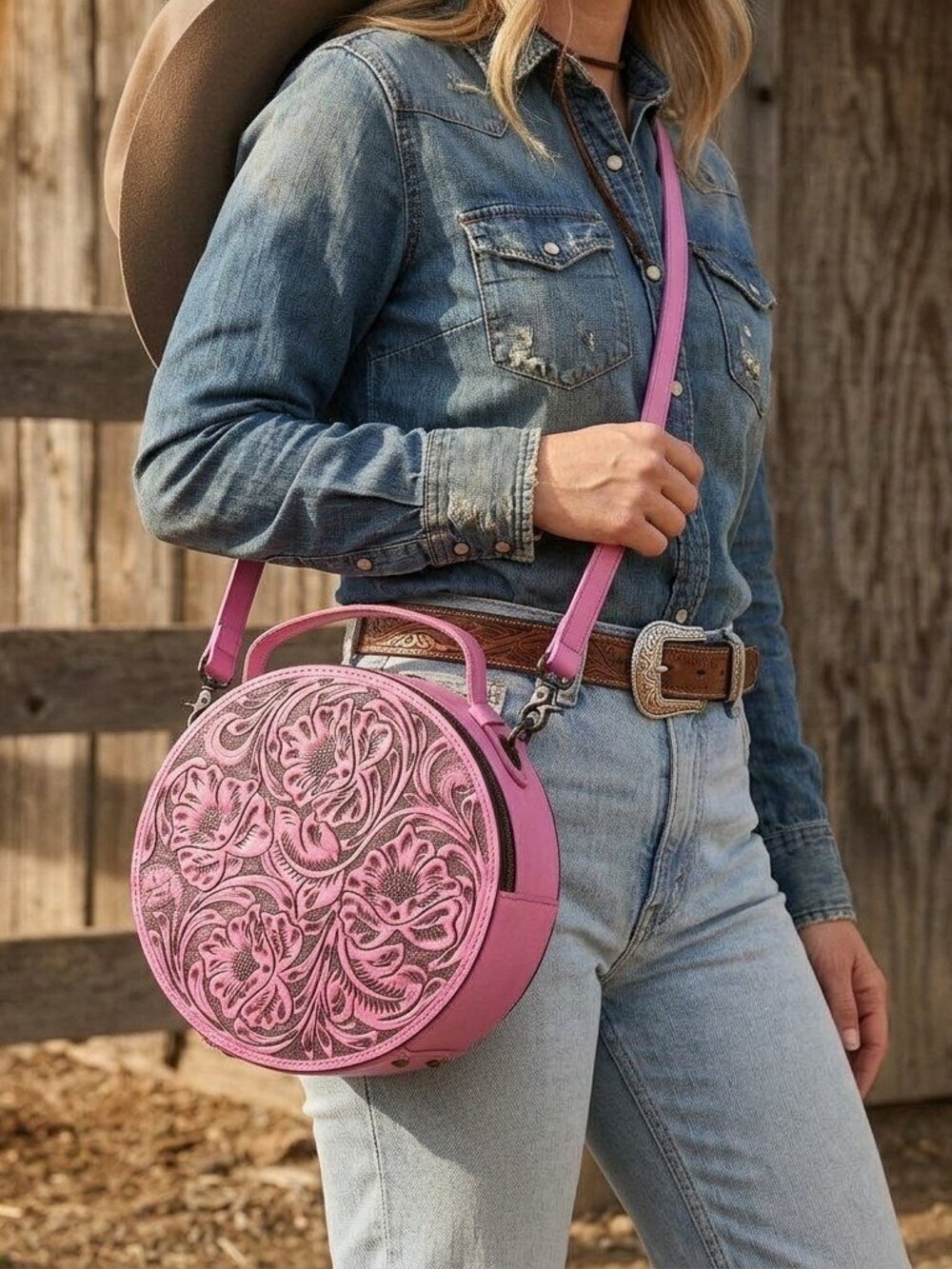 American Darling Rose Bloom Circle Crossbody Bag