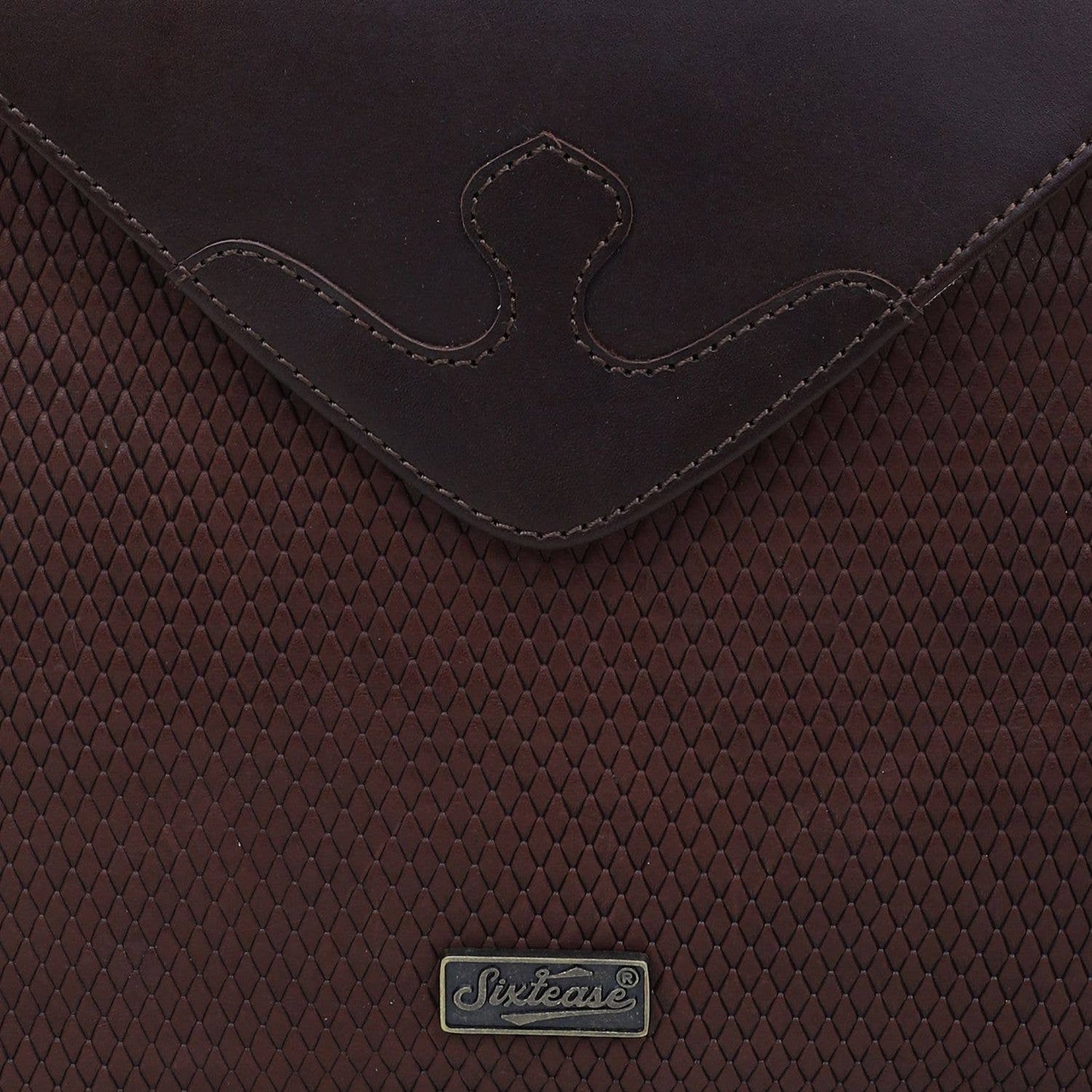 Leather Women's Backpack - Bistre Brown Snake Texture