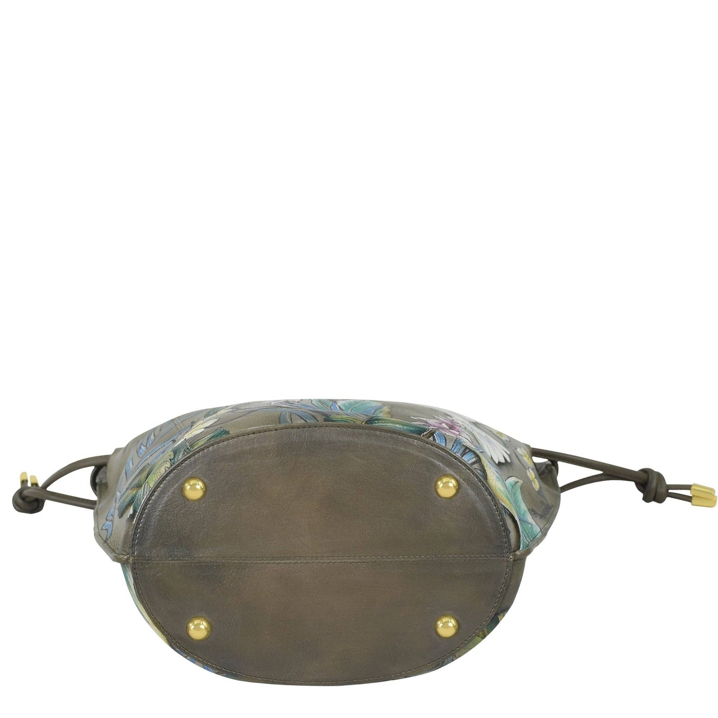 Anuschka Drawstring Bucket Bag - 723 with dove design