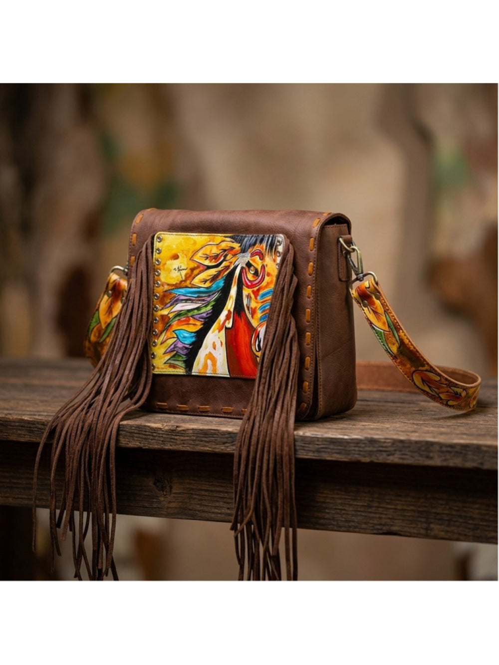 American Darling Wild Horse Desert Spirit Fringe Crossbody