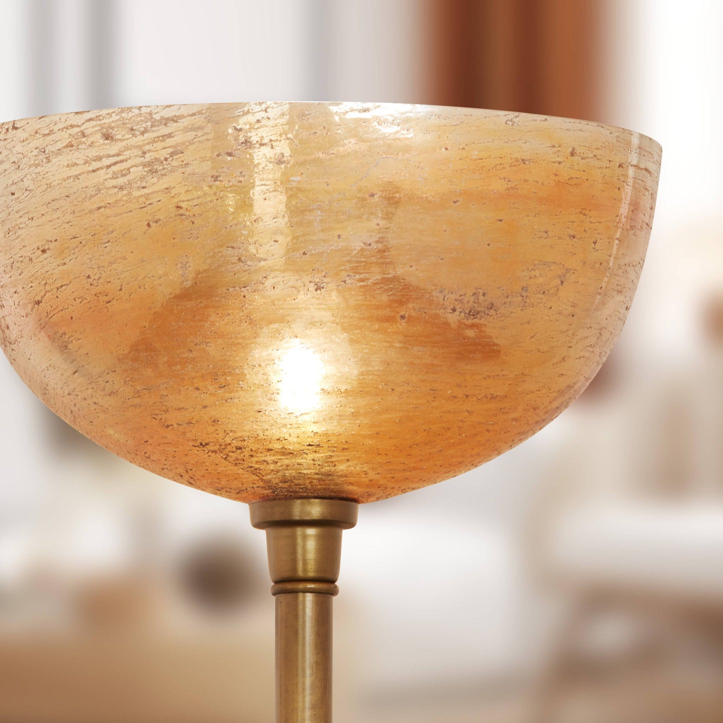 65.75"H Angie Glass and Metal Floor Lamp