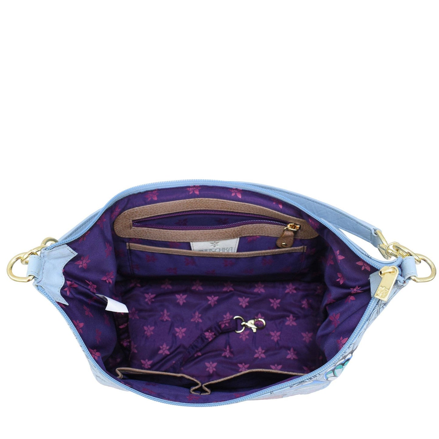 Anuschka Large East/West Hobo - 7571- butterfly