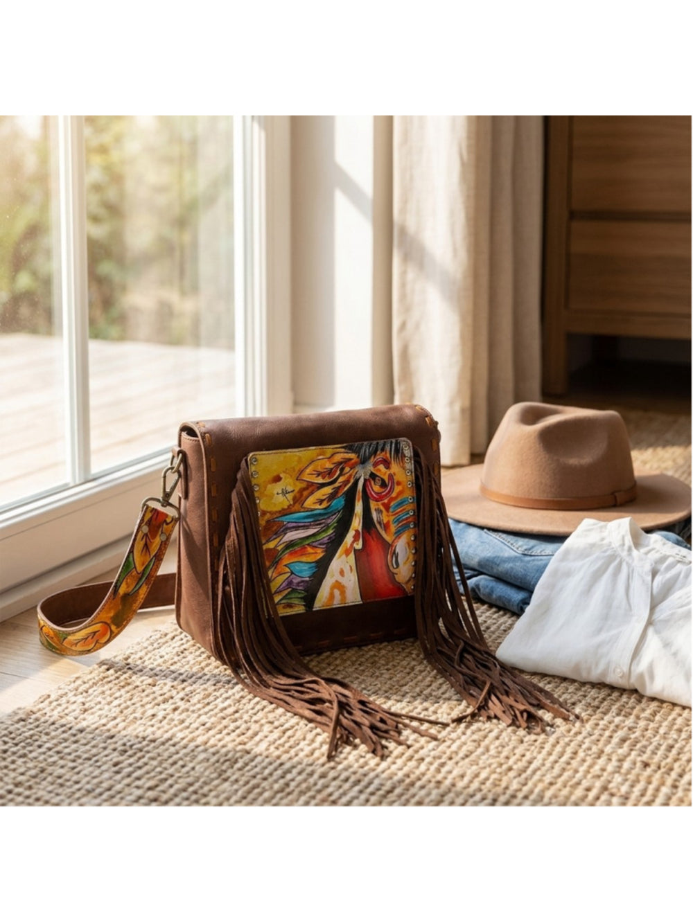 American Darling Wild Horse Desert Spirit Fringe Crossbody