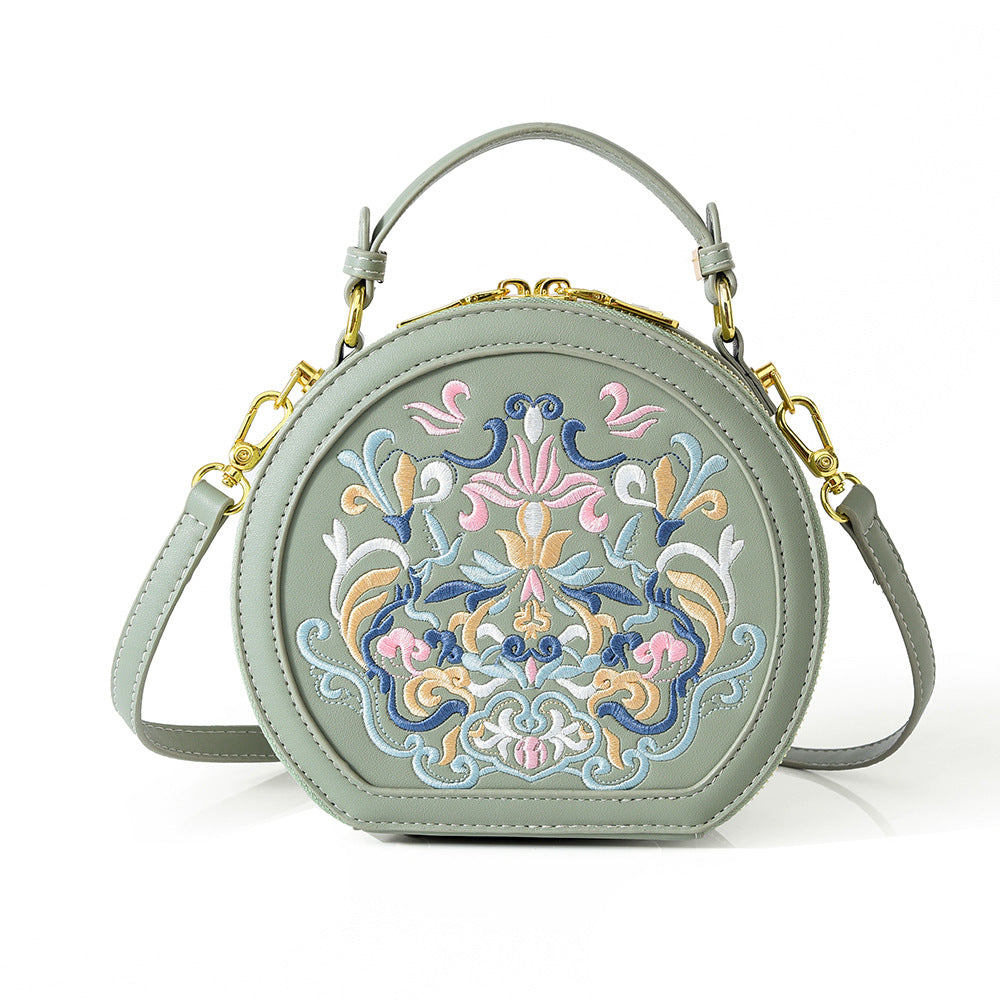 Canteen Style Crossbody Round Bag