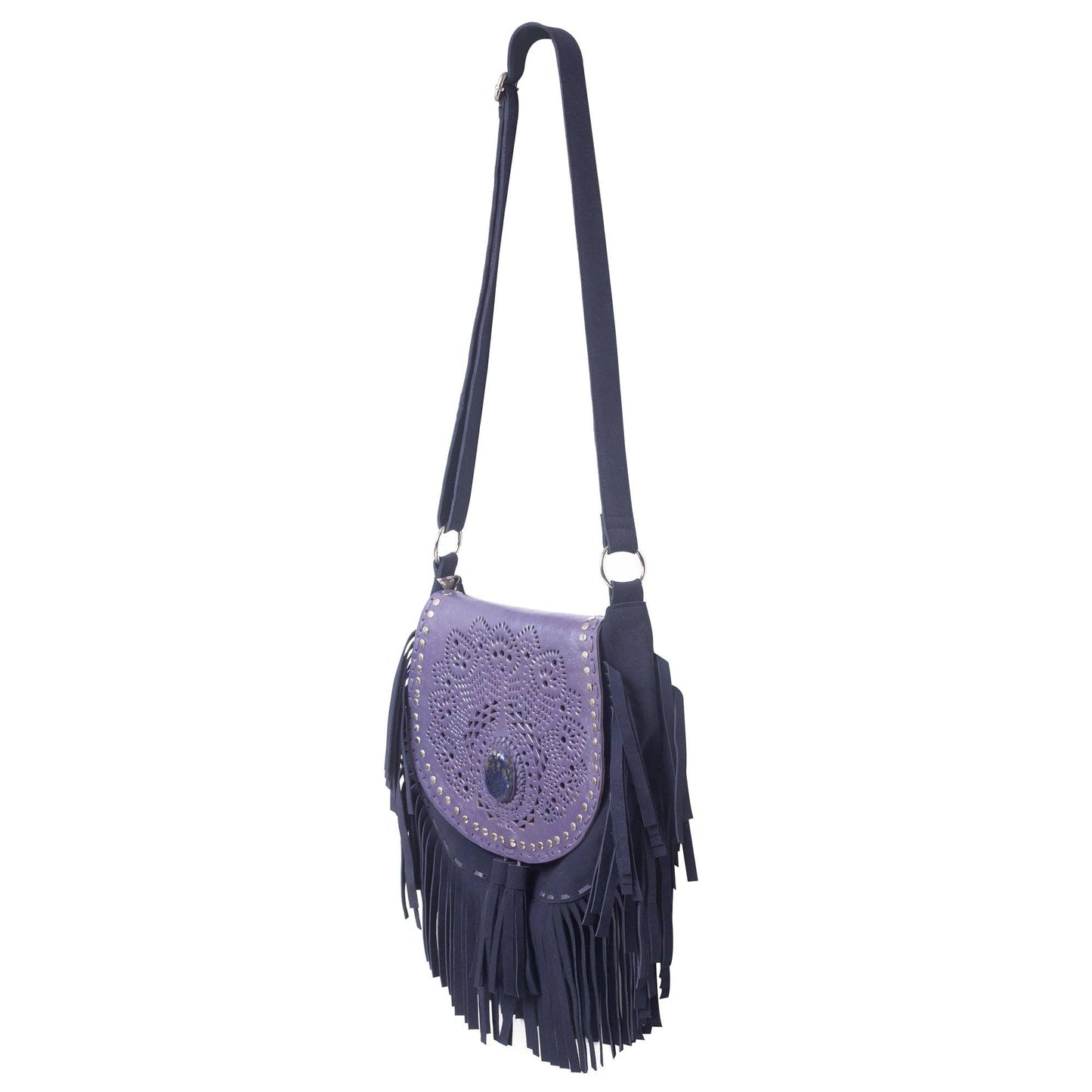 Deus Cut-Out Bag Metallic Violet/Navy