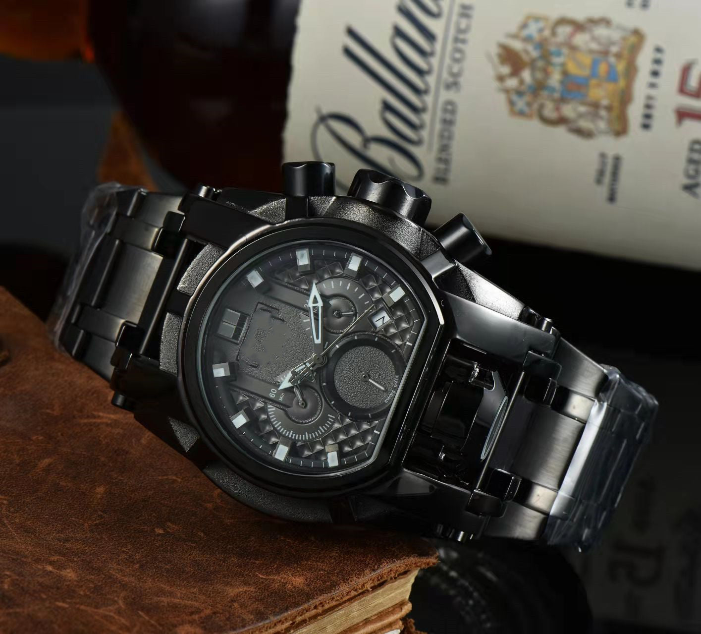 Mens Quartz Watch Holographic stainless band
