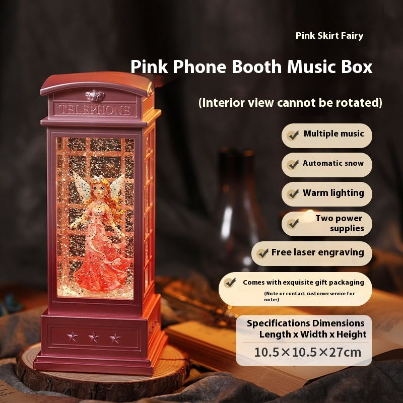 Resin Glass Rotatable Children's Day Music Box Music Box