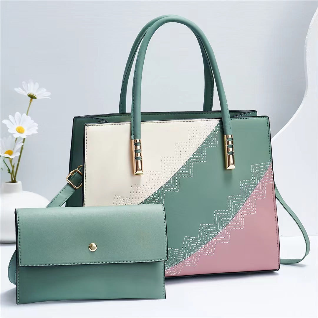 The Holly Color block Handbag set