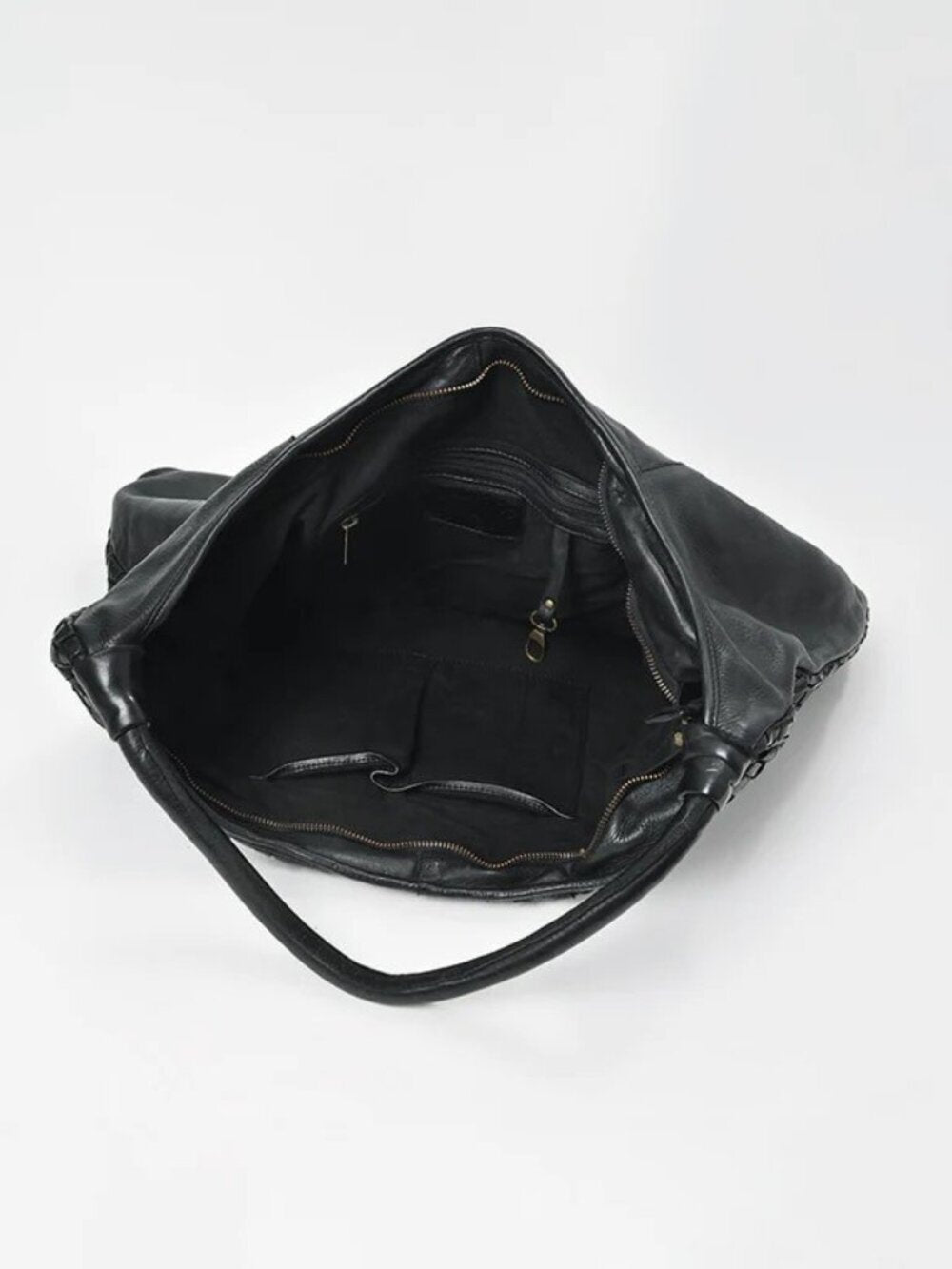 Beth Dutton Style Artisan Woven Leather Hobo Bag
