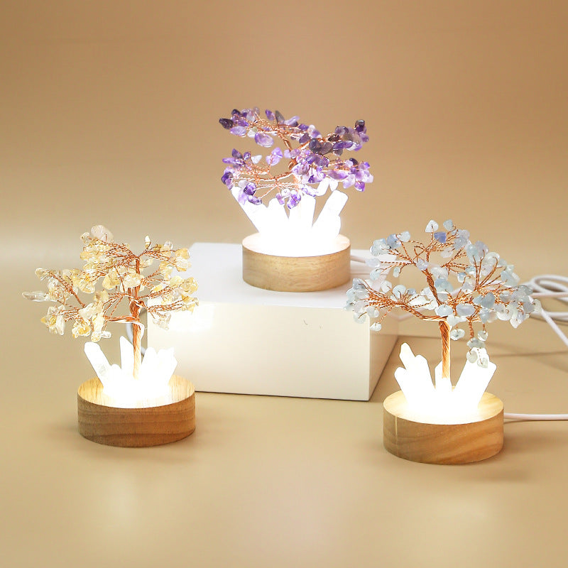 Lighted Crystal Tree Accent Light