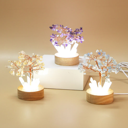 Lighted Crystal Tree Accent Light