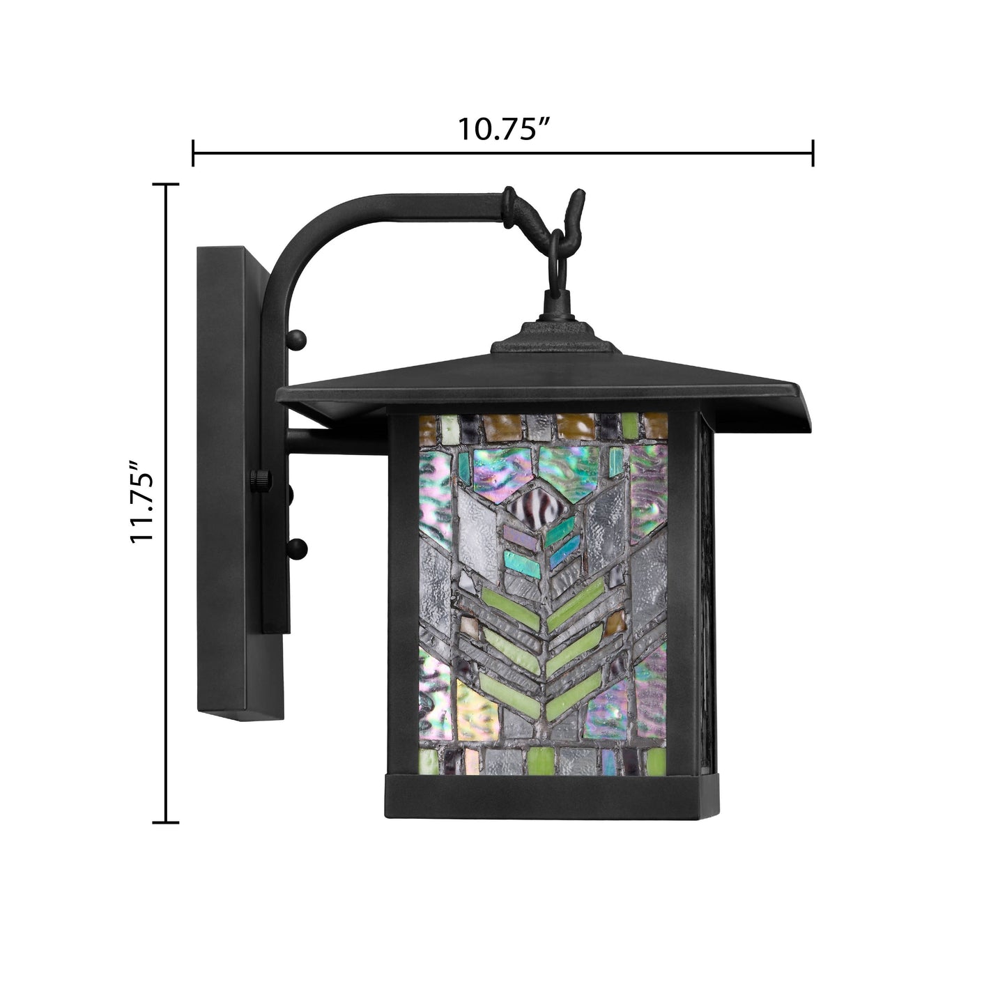11.75"H Juniper 1-Light Outdoor Lantern Wall Sconce