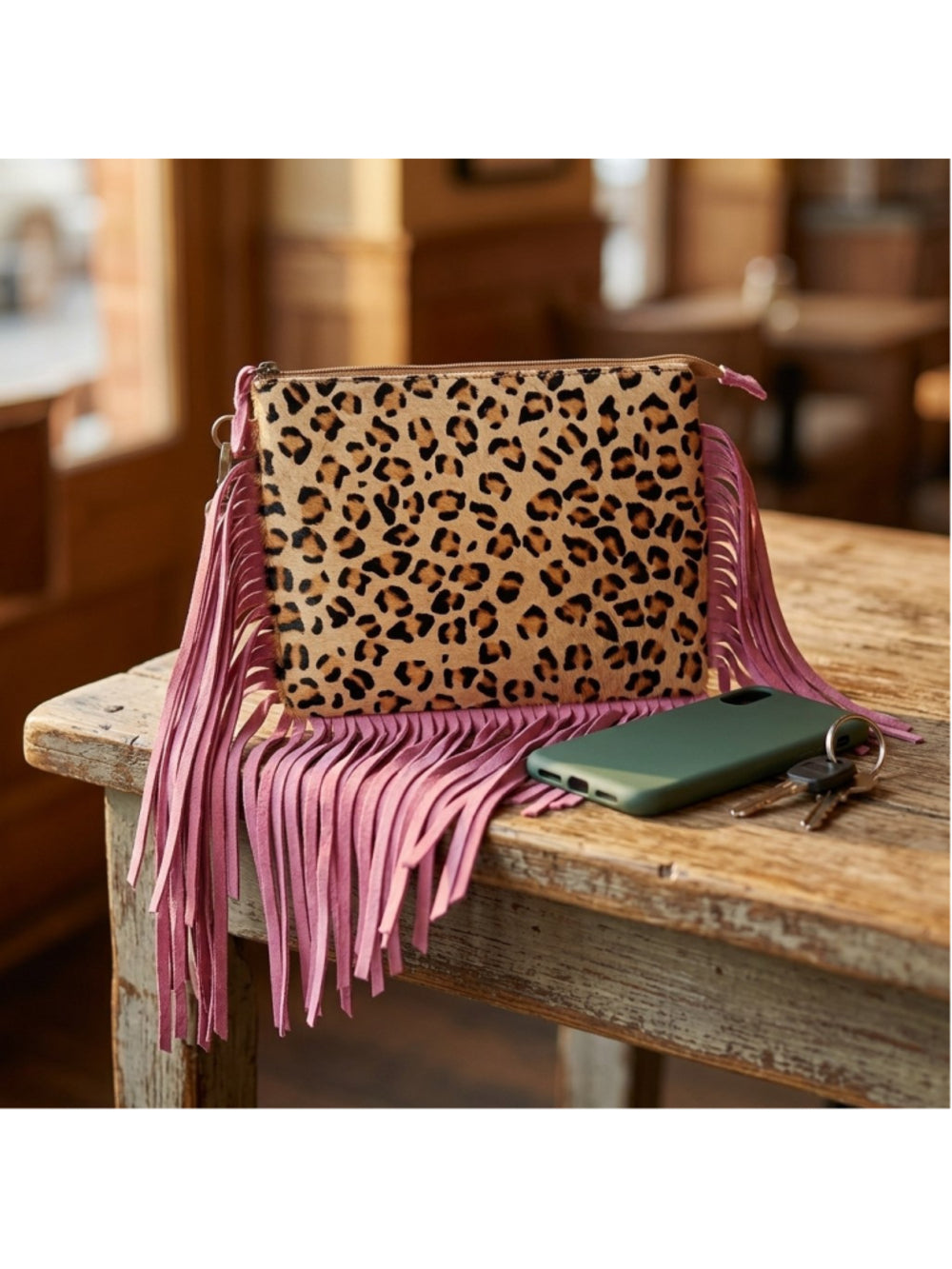 American Darling Barbie Gone Wild Fringe Crossbody Clutch