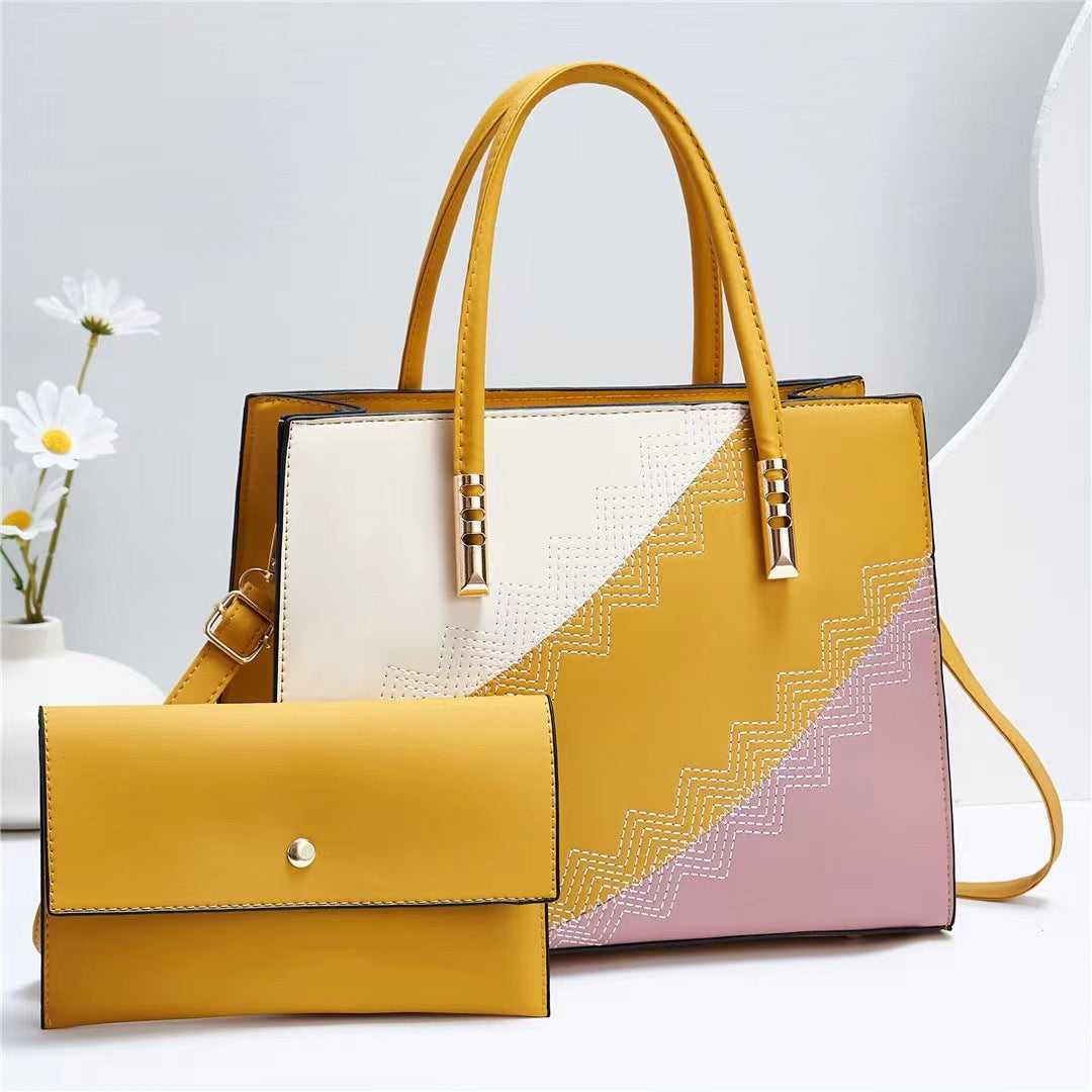 The Holly Color block Handbag set