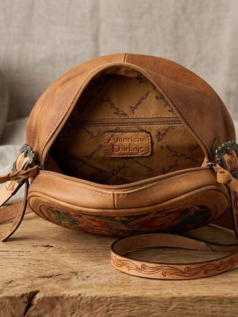 American Darling Boho Floral Canteen Crossbody Bag
