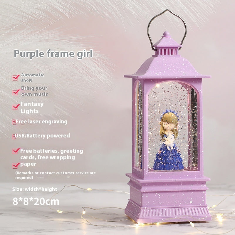 Resin Glass Rotatable Children's Day Music Box Music Box