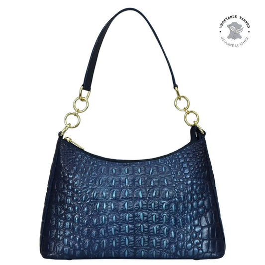 Anuschka Hobo With Chain Strap - 707 -navy