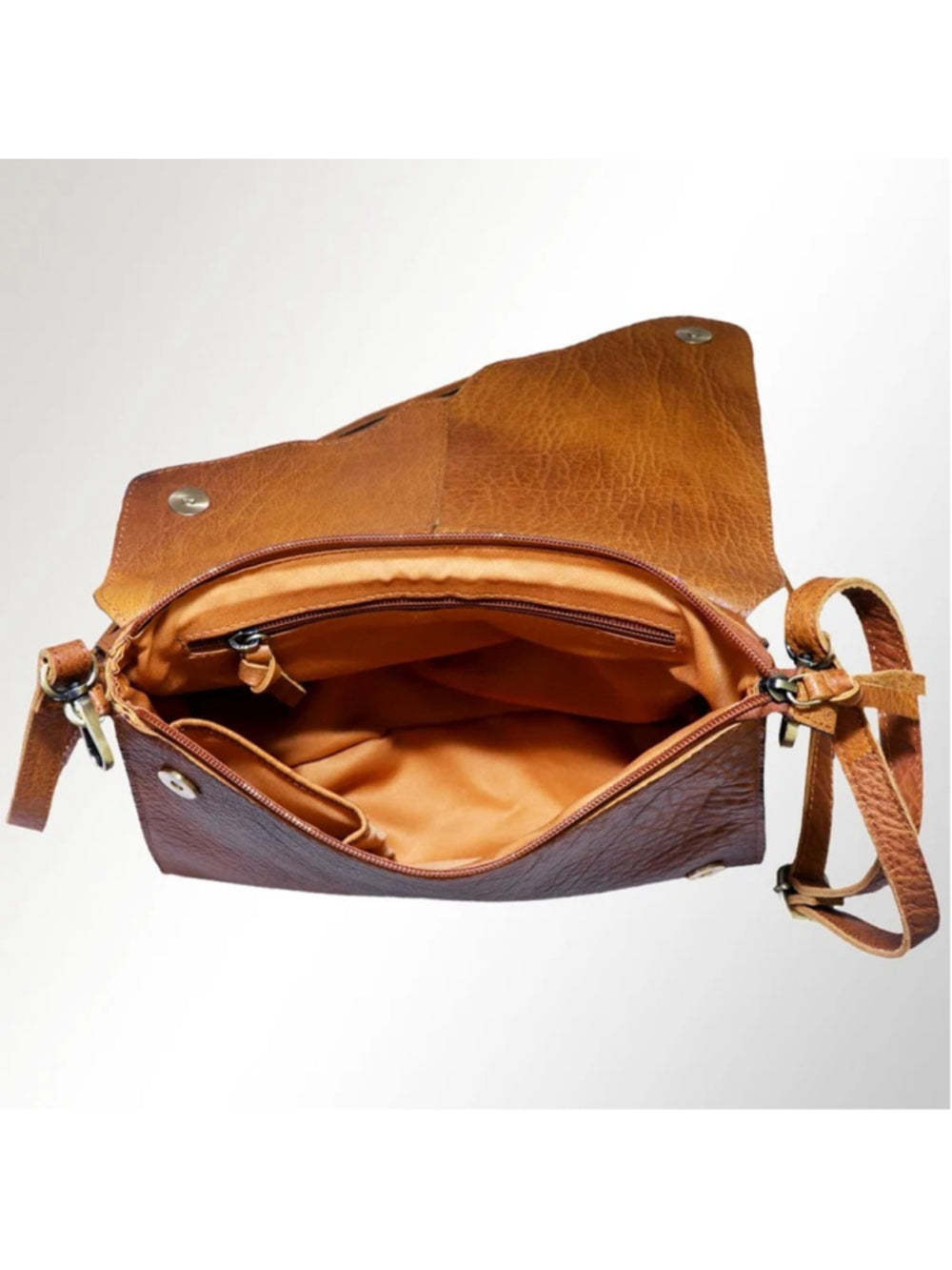 American Darling Wild Spirit Artisan Tooled Leather Crossbody Bag-Horse