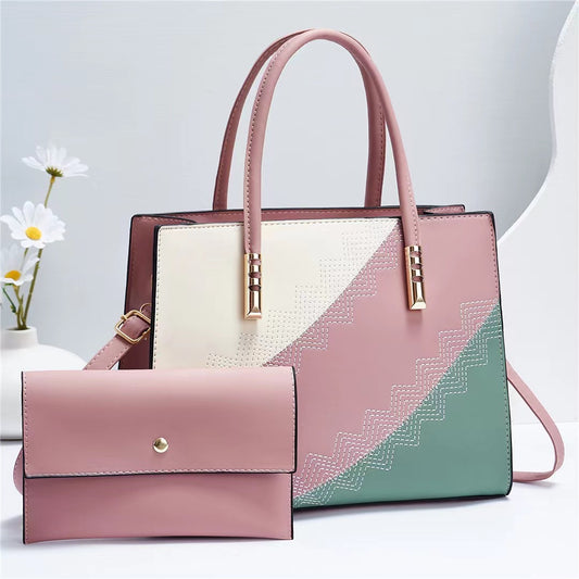 The Holly Color block Handbag set