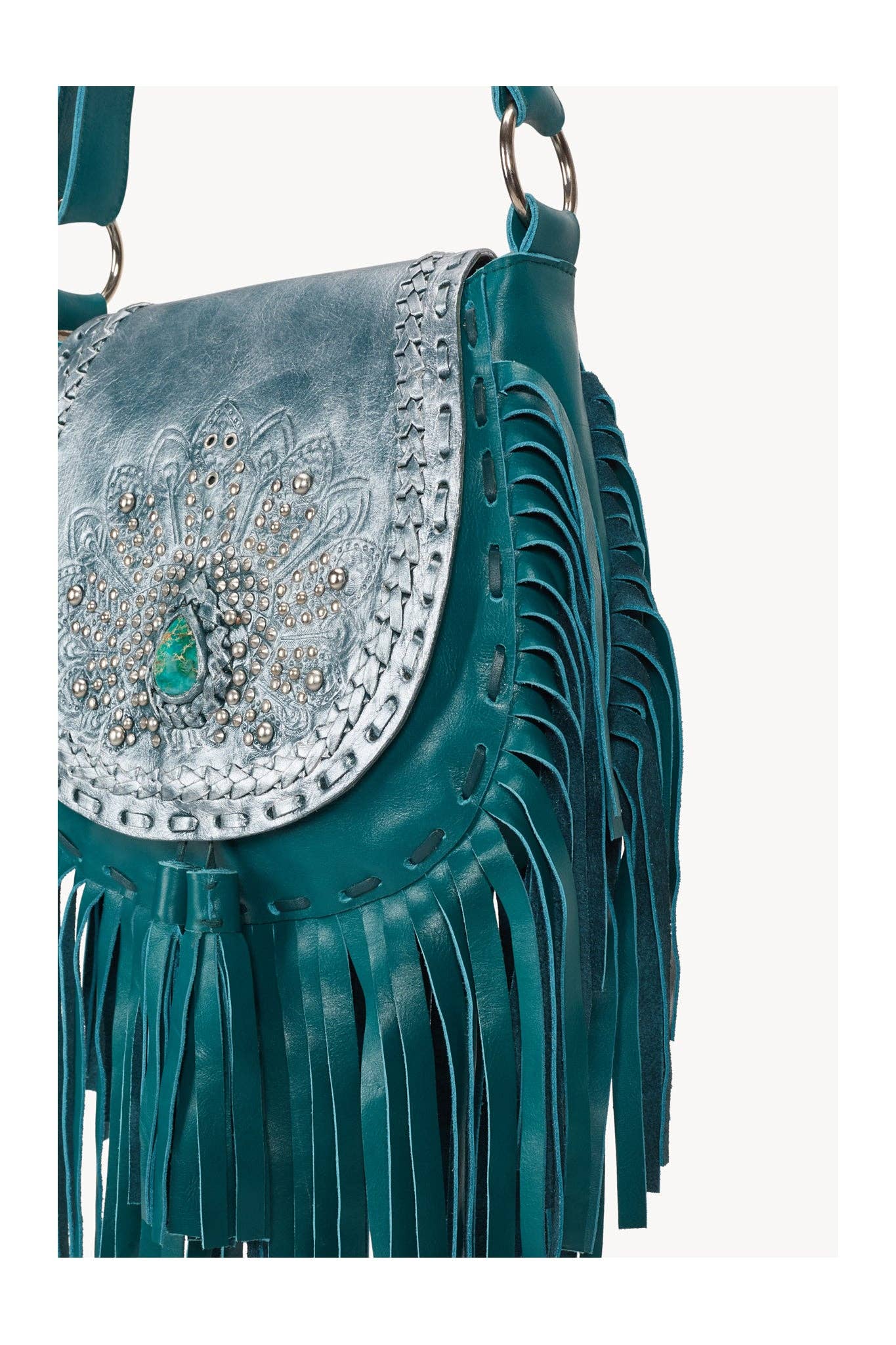Mini Deus Peacock Bag Metallic Teal