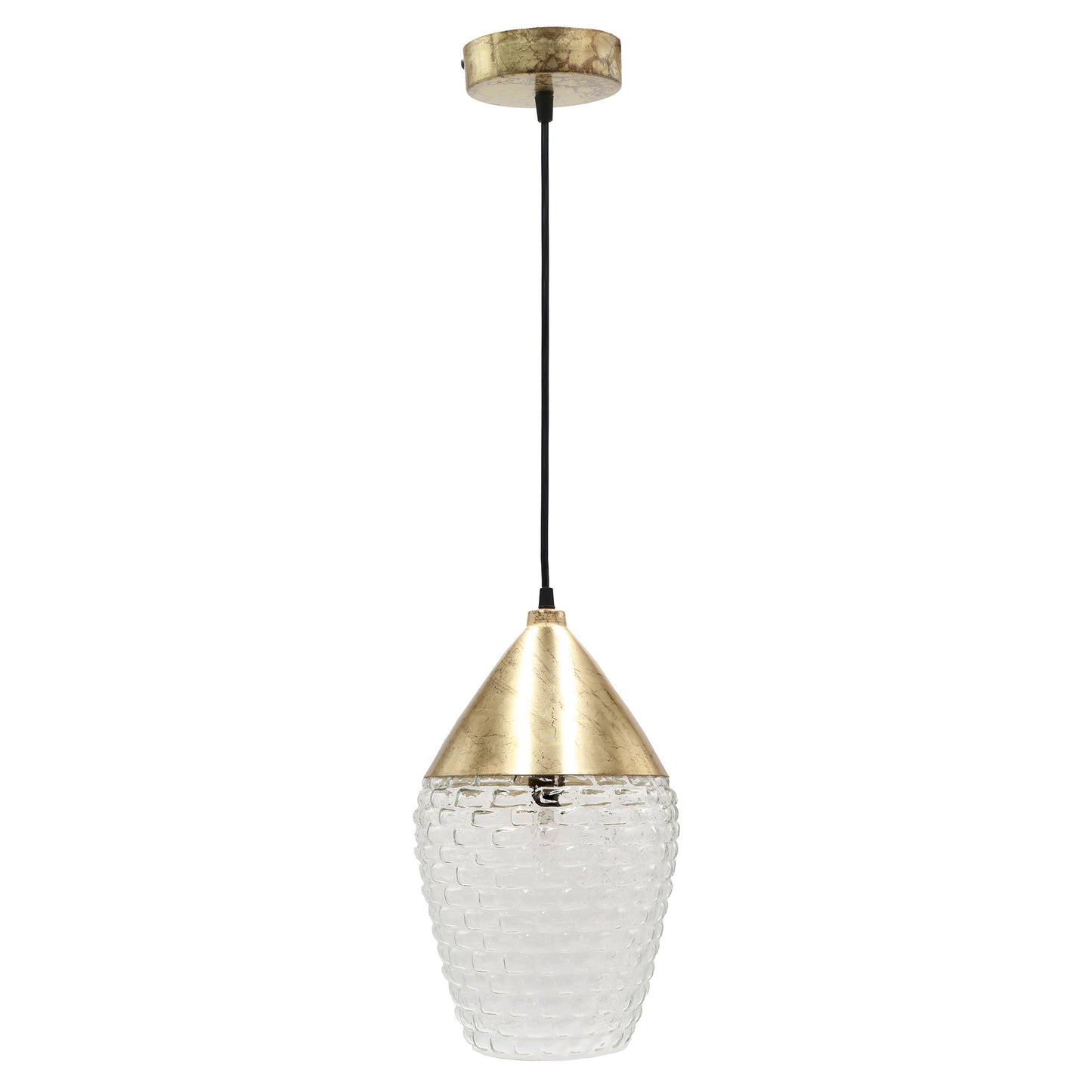 14"H Kaden Golden Subway 1-Light Pendant