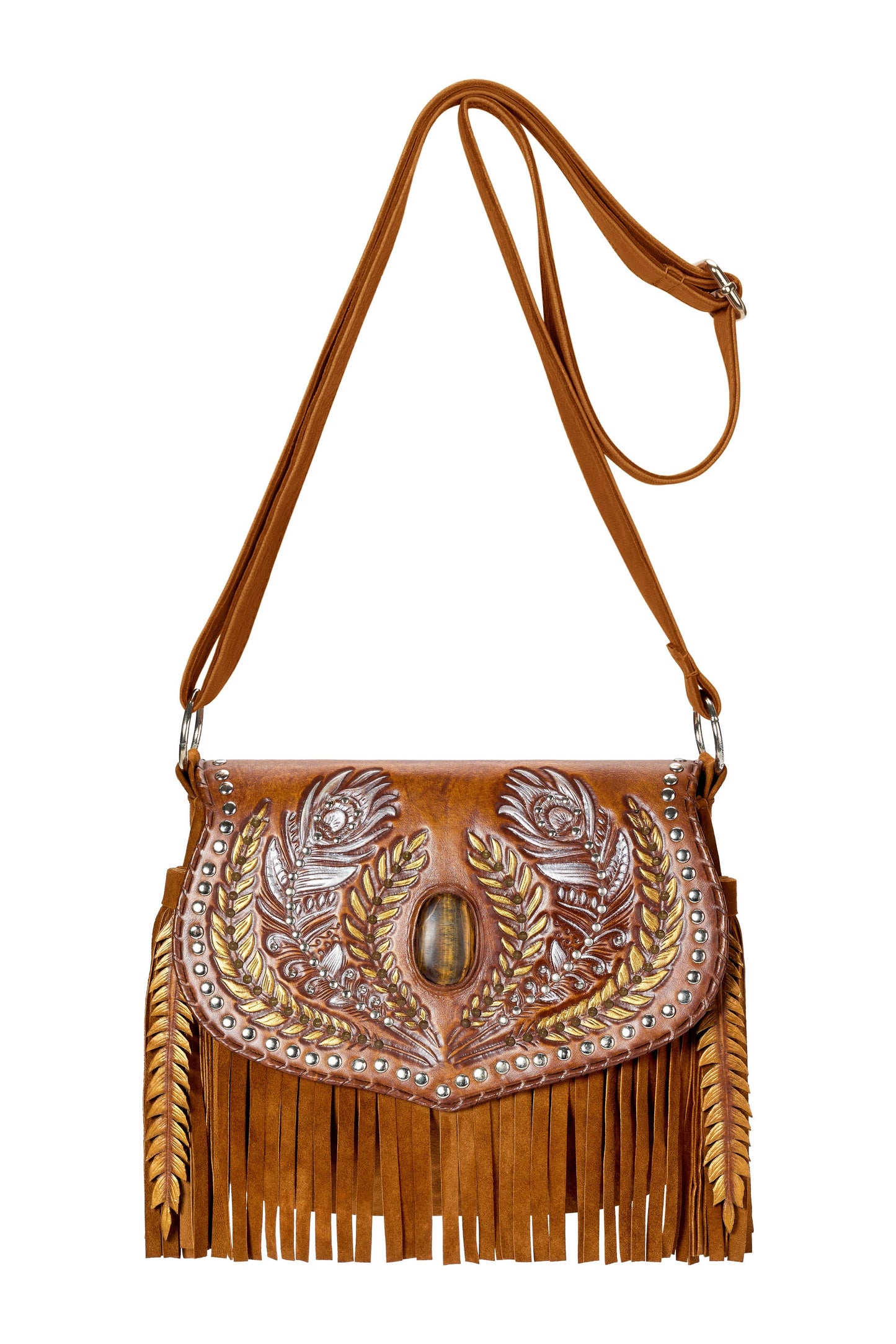 Lost Bird Feather Bag Antique Medium/Dark Tan