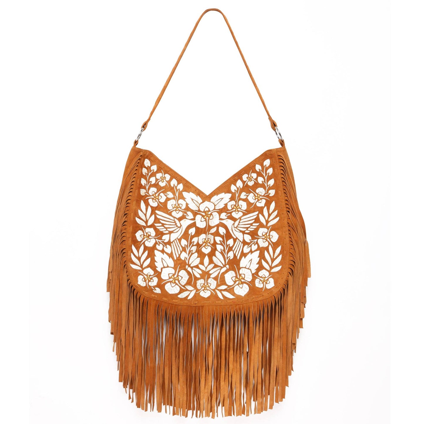 Monterey Embroidery Bag Dark Tan