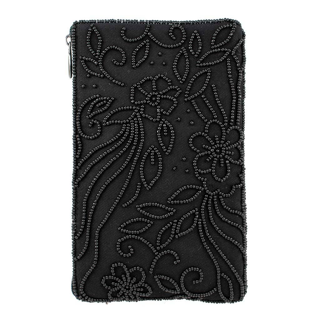 So Sweet Beaded Floral Crossbody Phone Bag