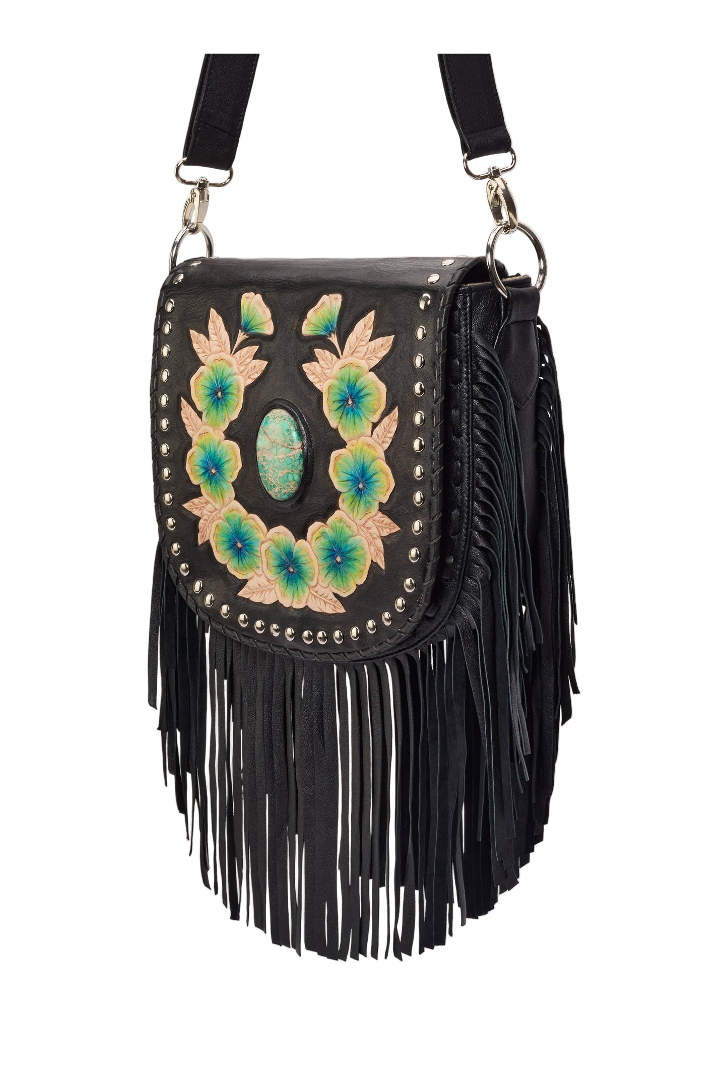 Charm Fringe Bag Black