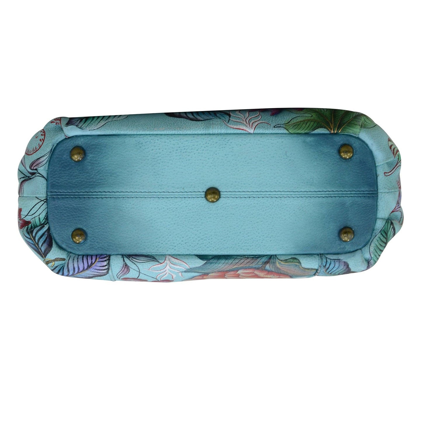 Anuschka Hand-Painted Leather Triple Compartment Satchel - 469- floral