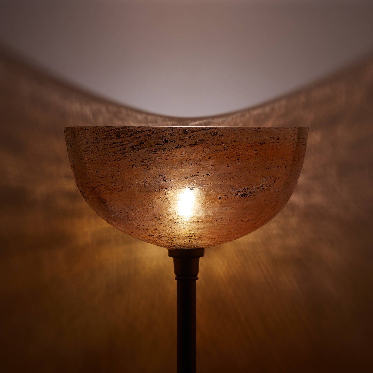 65.75"H Angie Glass and Metal Floor Lamp