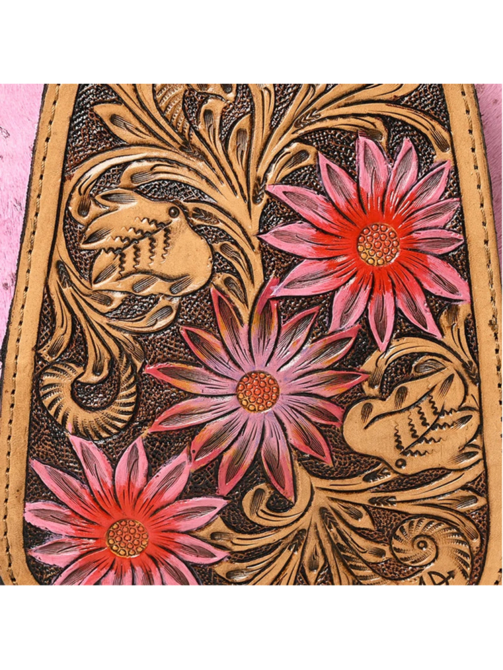 American Darling Pink Bloom Splash Crossbody Sling Bag