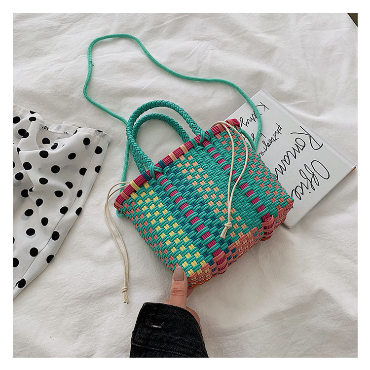 "Hand-woven Hit"  Color weaved handbag
