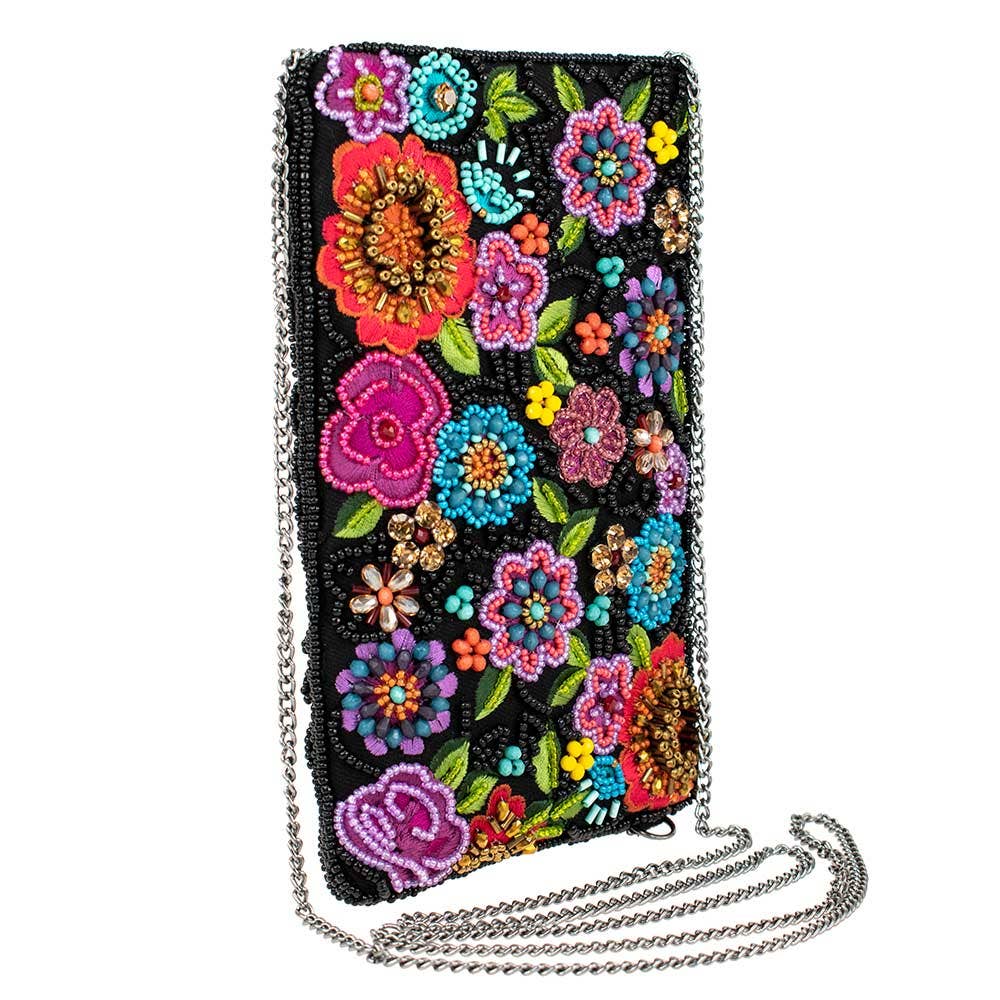 So Sweet Beaded Floral Crossbody Phone Bag