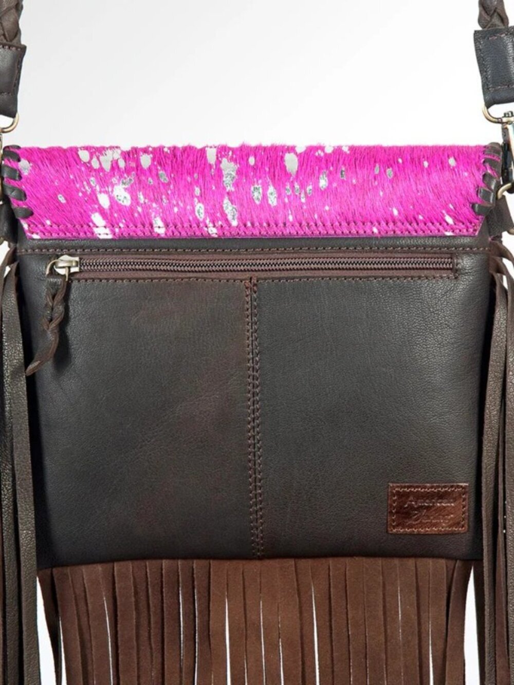 American Darling Pink Neon Nights Fringe Crossbody Bag
