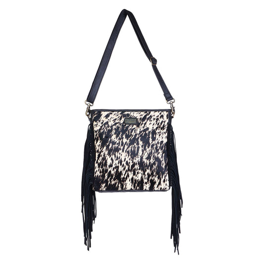 Frontier Fringe Leather & Cowhide Crossbody Bag